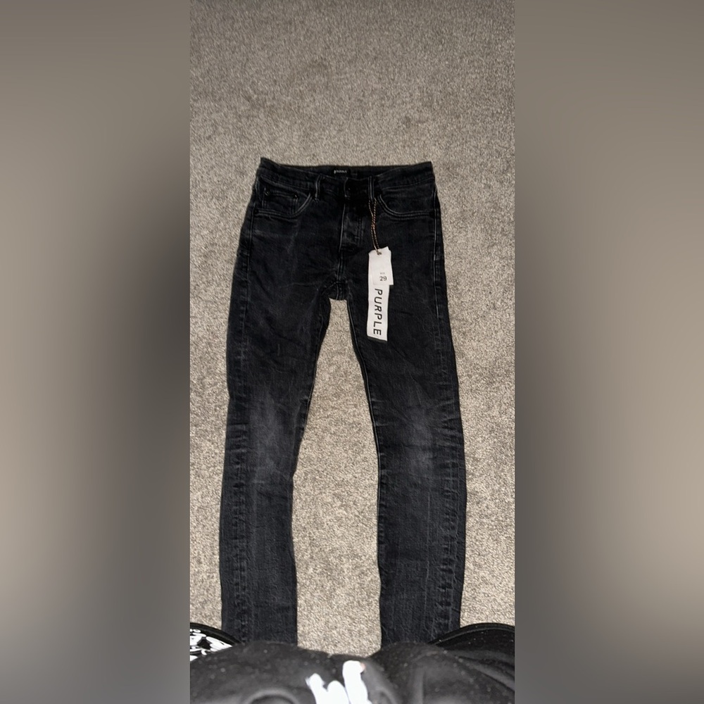 purple jeans black with tag p001 skinny